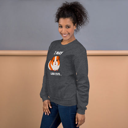 I may look cute sweatshirt