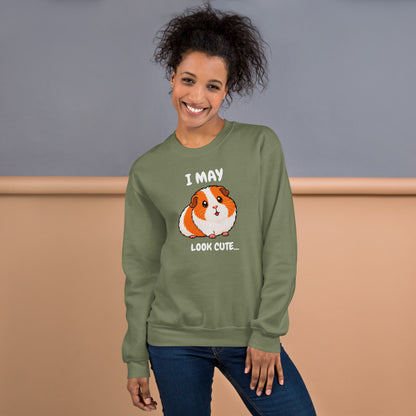 I may look cute sweatshirt